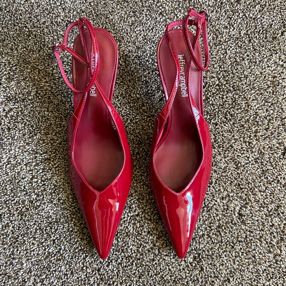 Jeffrey Campbell Executive Ankle Strap Pointed Toe Slingback Pump Size 7 - Picture 5 of 11